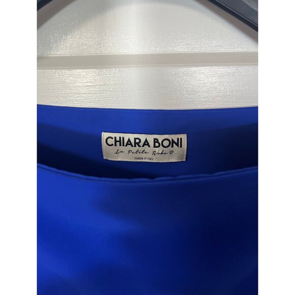 CHIARA BONI La Petite Robe Royal‎ Blue Formal Gown Knee Length Size Women US 16 - Picture 5 of 10